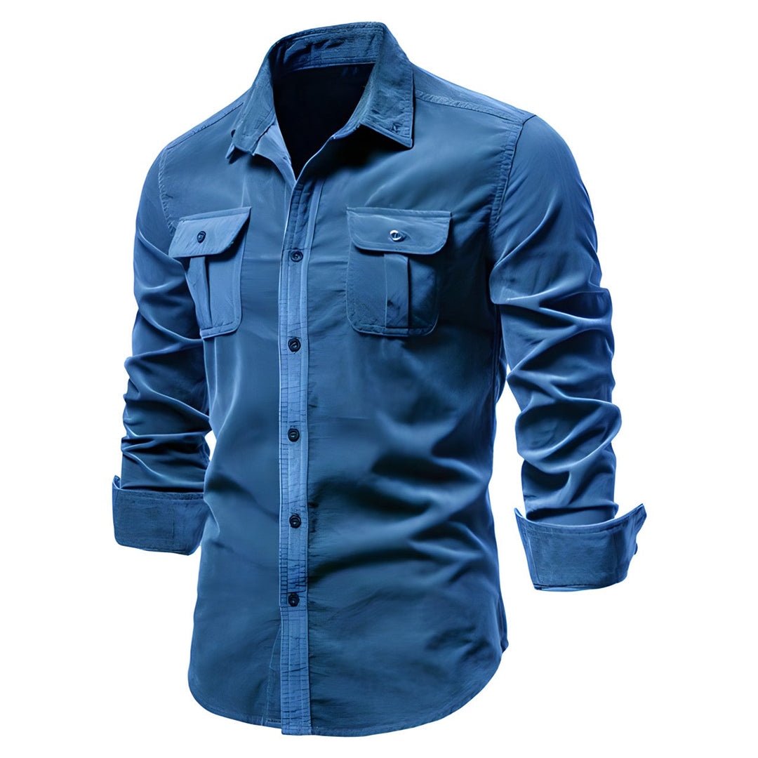 Men's Stylish Casual Button-Up Shirt-Metro Lane Plaza