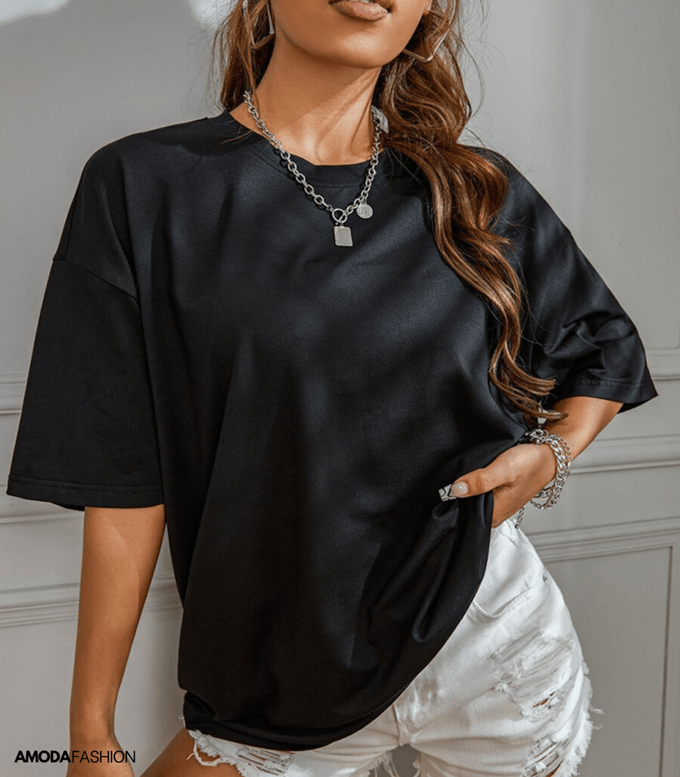 Emma | Women's Short Sleeve T-Shirt with Back Print-Metro Lane Plaza