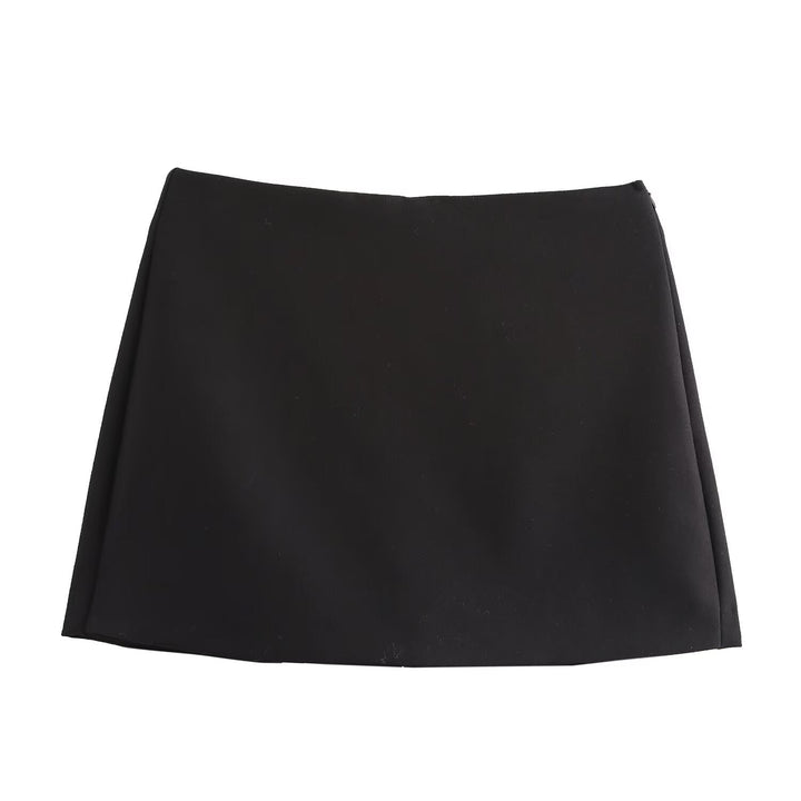 Women's High-Waisted Skort | Burgundy or Mocha with Luxurious Sheen-Metro Lane Plaza
