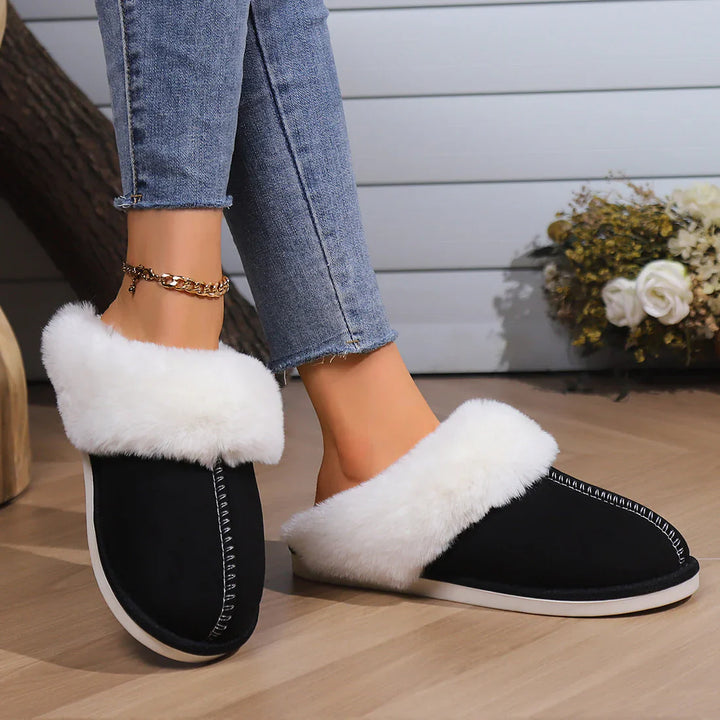 Amelia | Women's Cozy Fluffy Indoor Slippers-Metro Lane Plaza