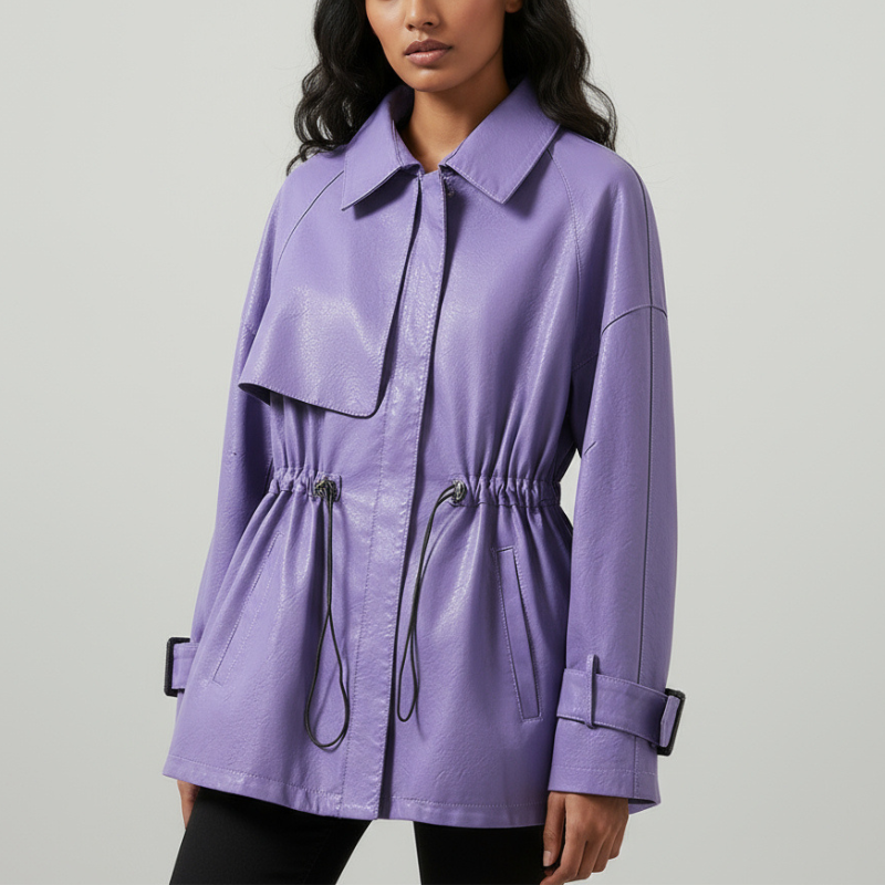 Women's Sheepskin Leather Jacket-Metro Lane Plaza