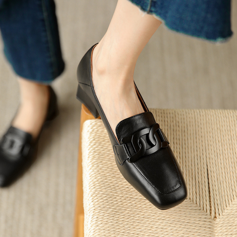 Quincy | Women's Orthopedic Leather Loafers-Metro Lane Plaza