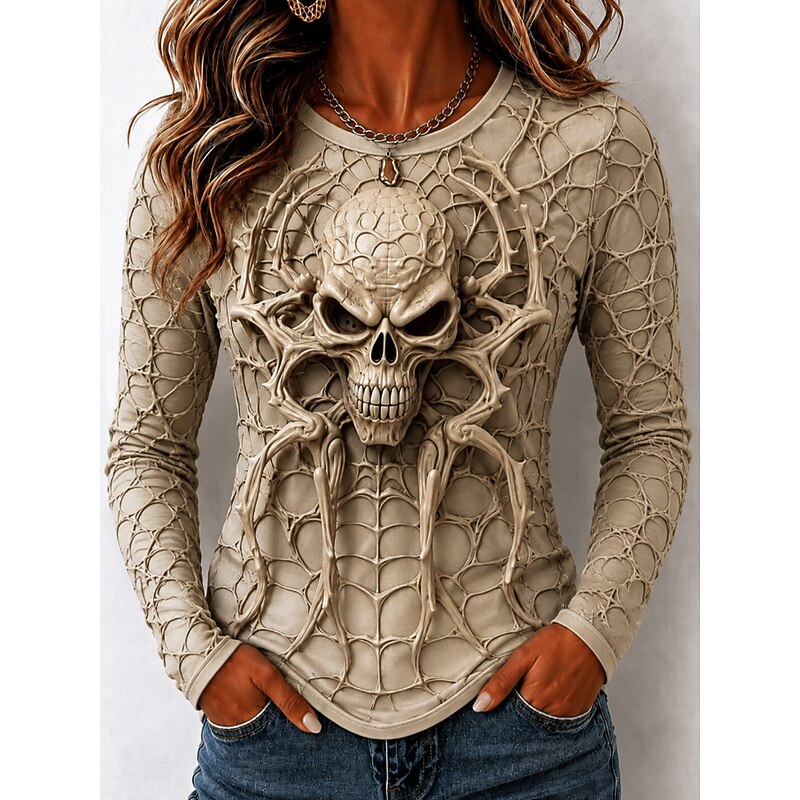 Halloween Skull Long Sleeve Shirt