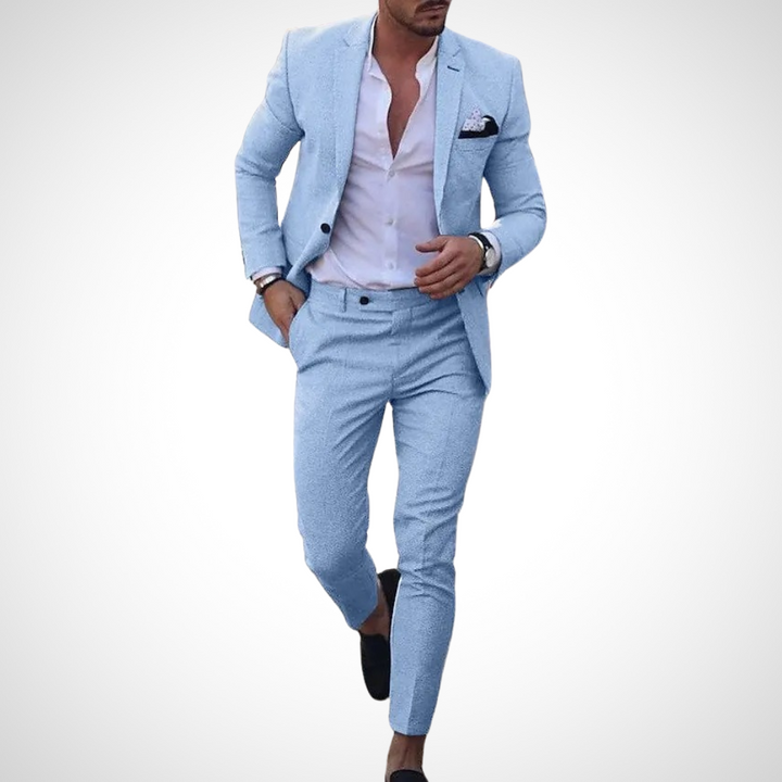 Men's Slim-Fit Two-Piece Suit for Stylish Occasions