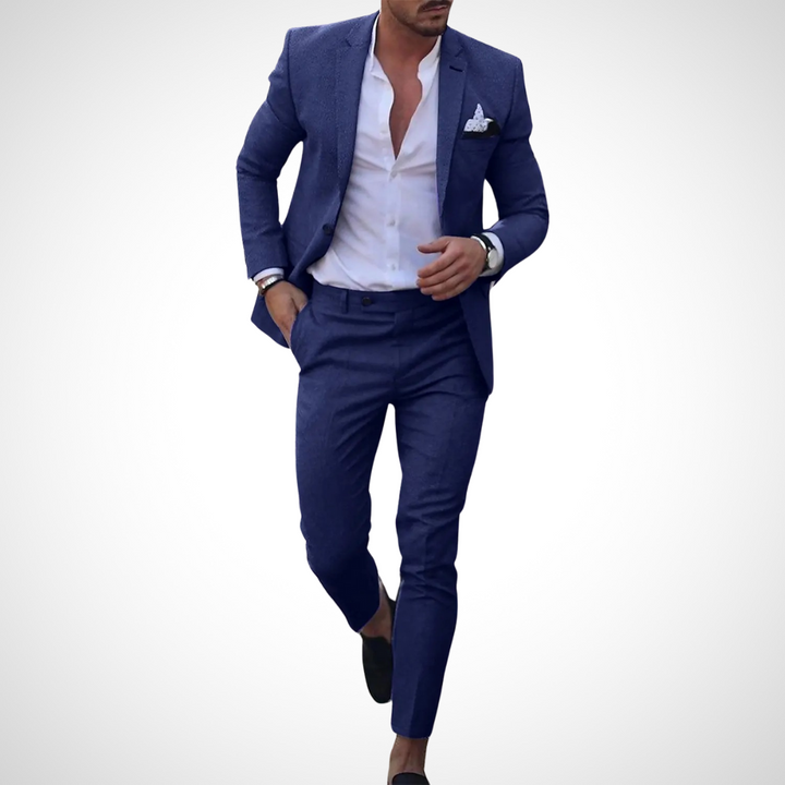 Men's Slim-Fit Two-Piece Suit for Stylish Occasions