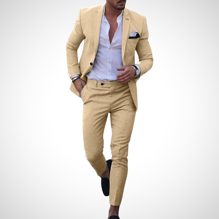 Men's Slim-Fit Two-Piece Suit for Stylish Occasions
