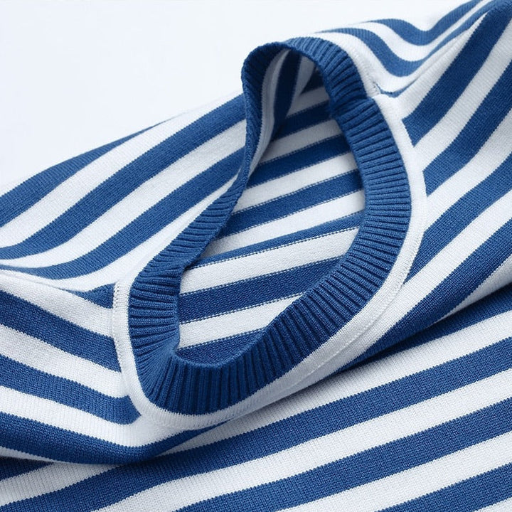 Reagan | Women's Striped Long Sleeve Tee-Metro Lane Plaza