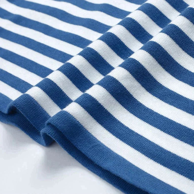 Reagan | Women's Striped Long Sleeve Tee-Metro Lane Plaza