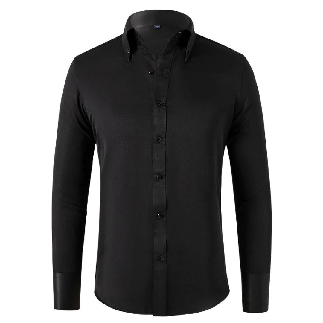 Men's Slim Fit Button-Down Shirt-Metro Lane Plaza