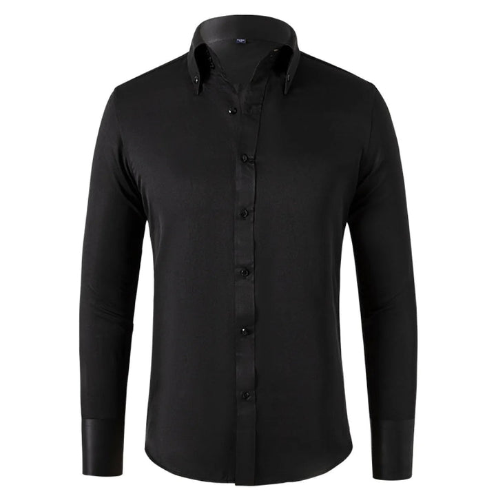 Men's Slim Fit Button-Down Shirt-Metro Lane Plaza