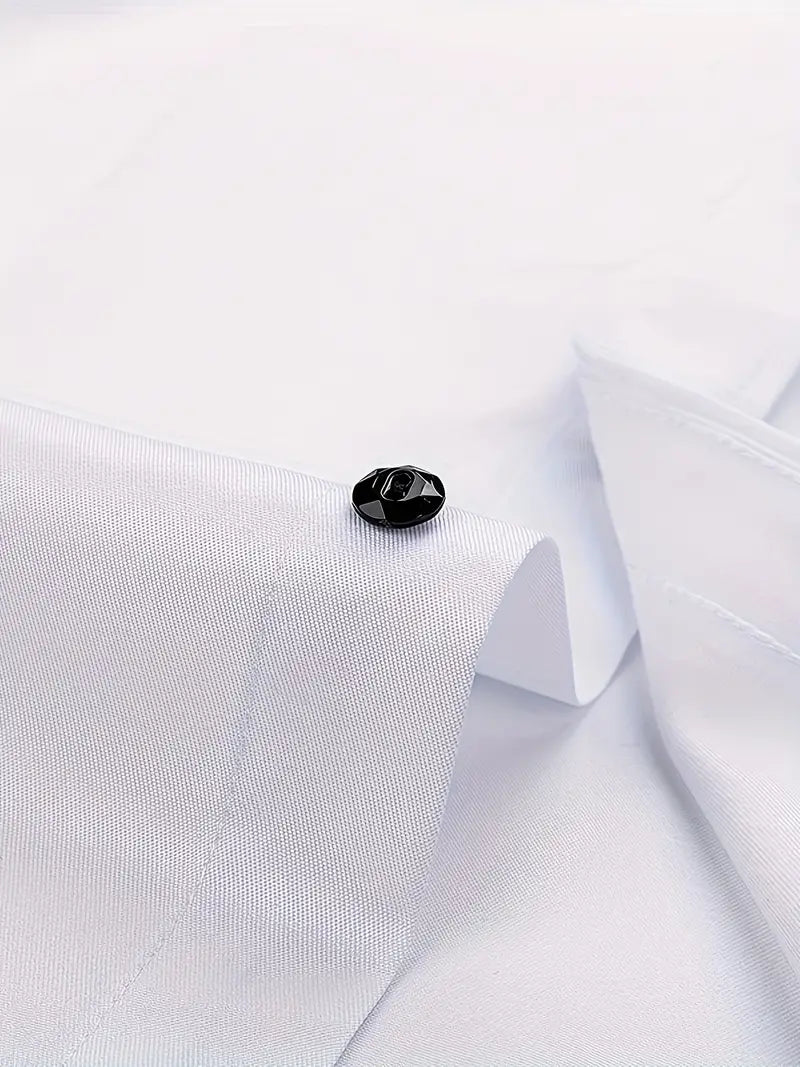 Men's Slim Fit Button-Down Shirt-Metro Lane Plaza