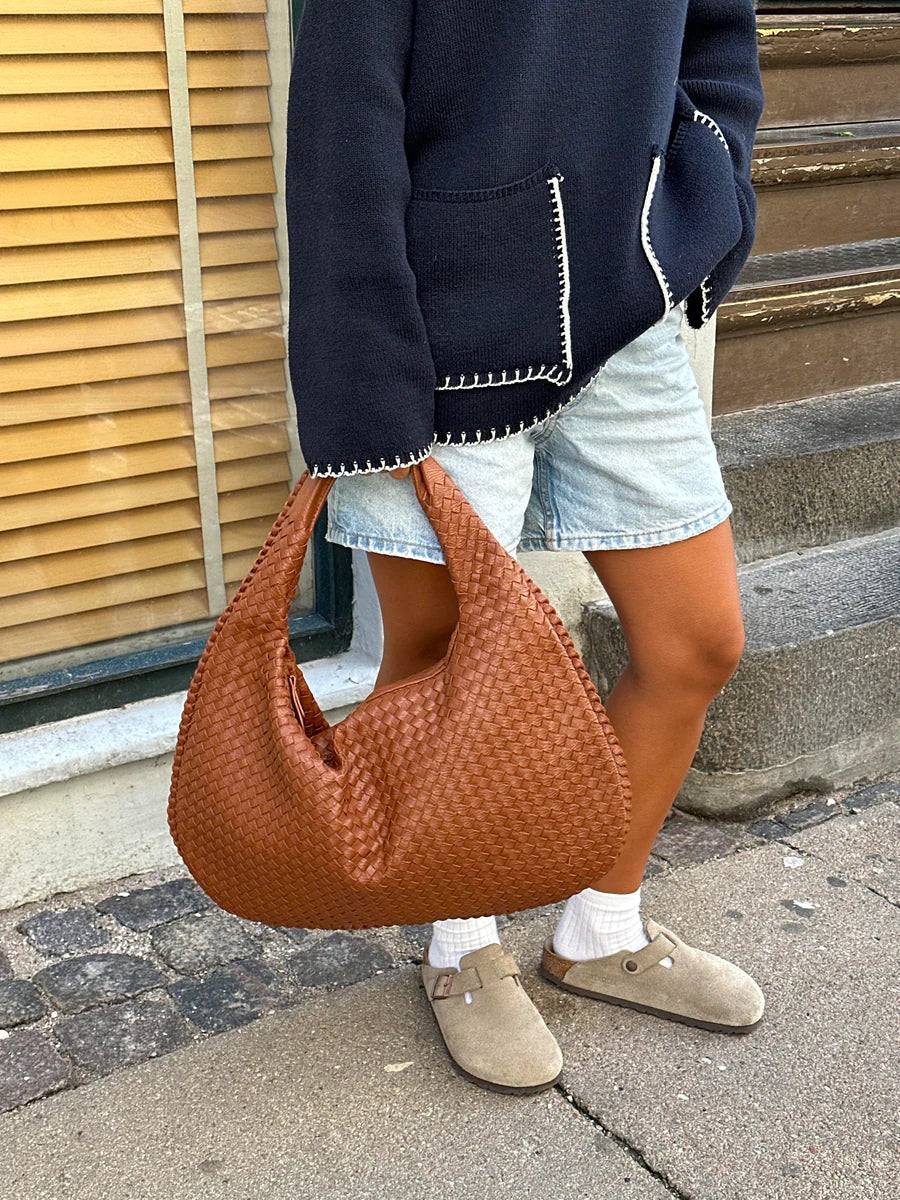Riley | Women's Trendy Braided Handbag-Metro Lane Plaza
