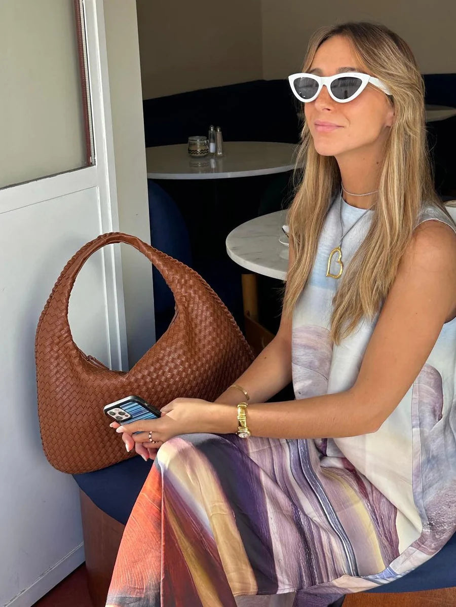 Riley | Women's Trendy Braided Handbag-Metro Lane Plaza