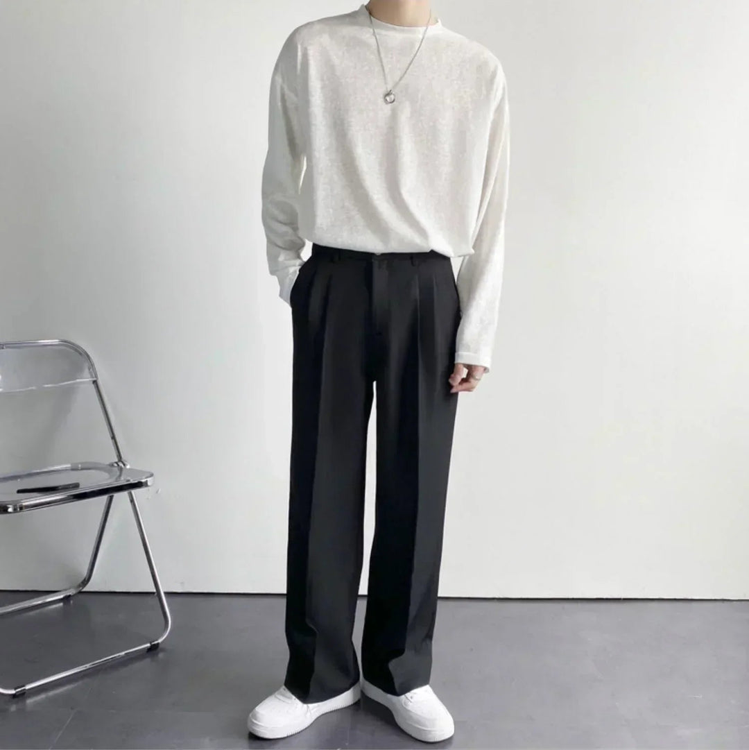 Ross | Men's Pleated Wide Leg Dress Trousers