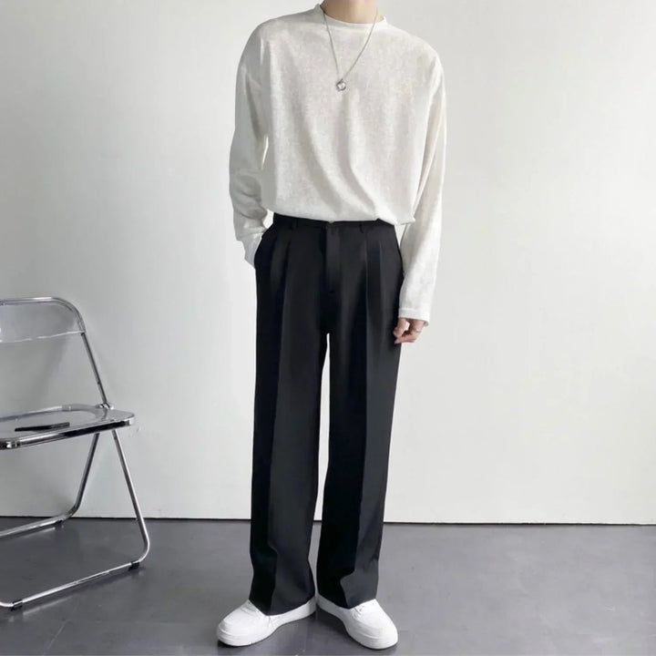 Ross | Men's Pleated Wide Leg Dress Trousers