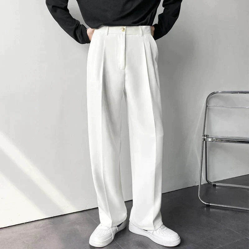 Ross | Men's Pleated Wide Leg Dress Trousers