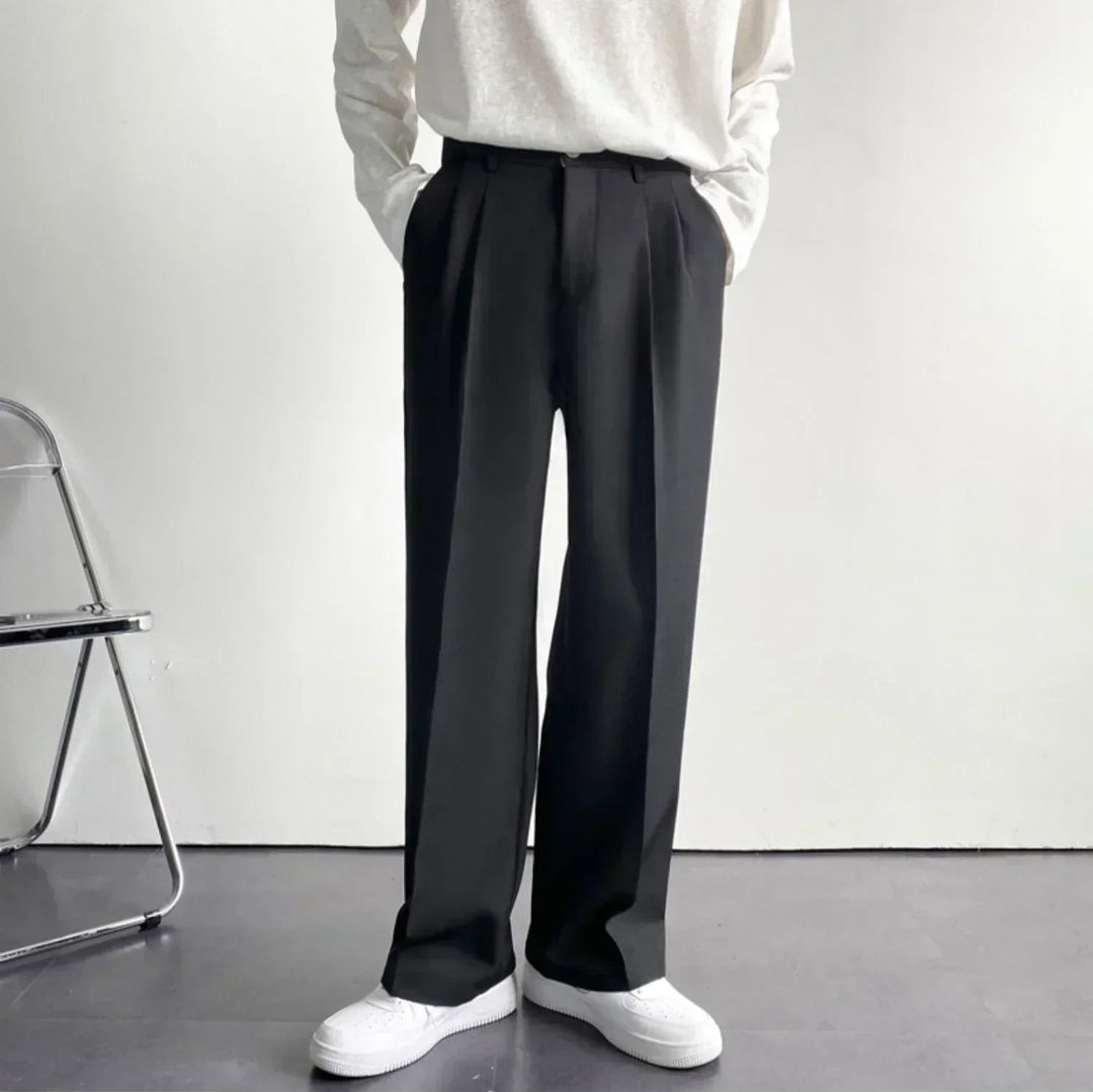 Ross | Men's Pleated Wide Leg Dress Trousers