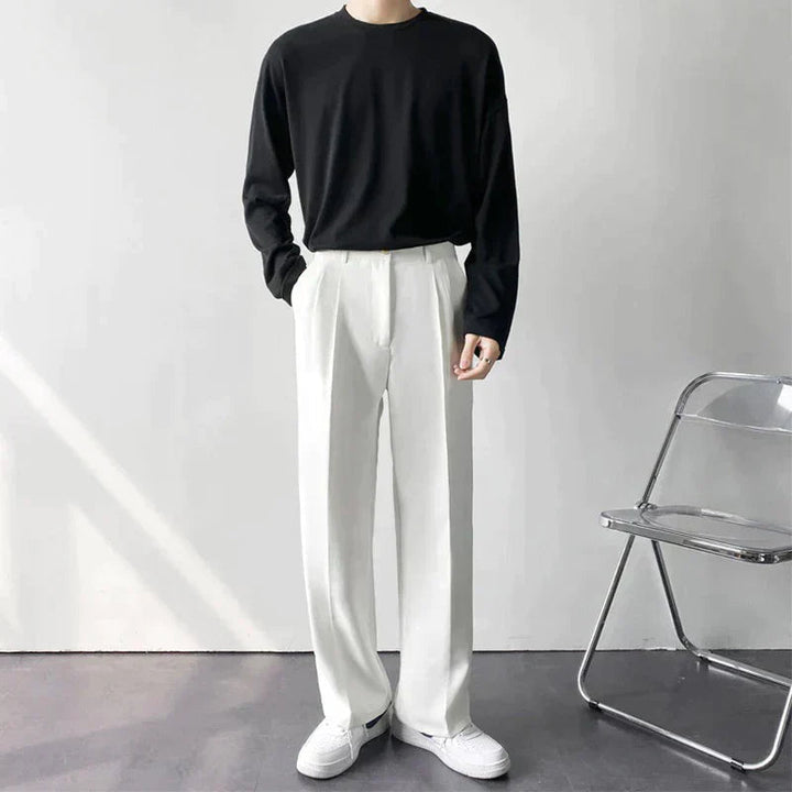 Ross | Men's Pleated Wide Leg Dress Trousers