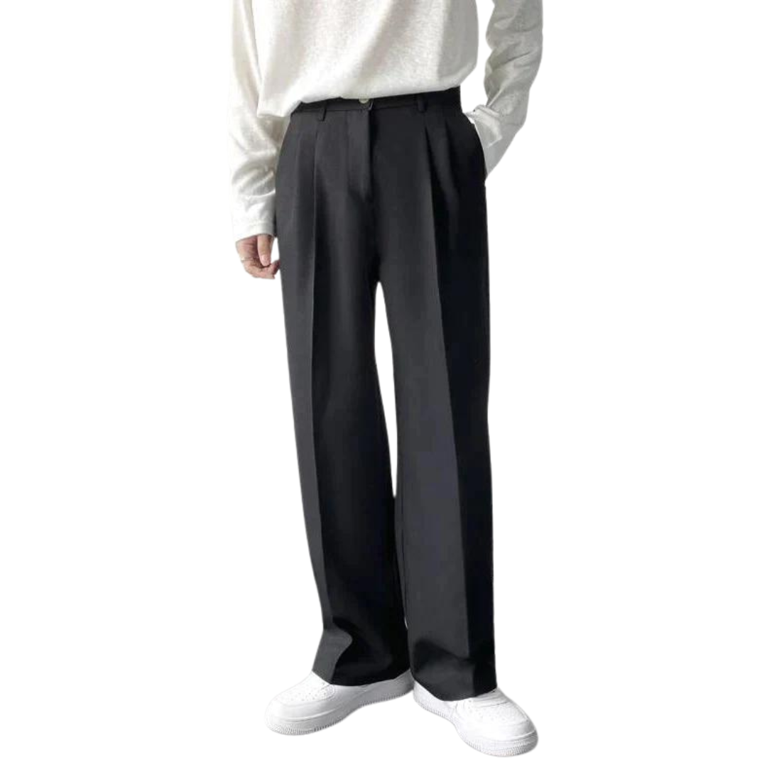Ross | Men's Pleated Wide Leg Dress Trousers