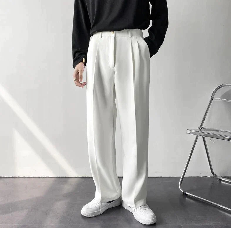 Ross | Men's Pleated Wide Leg Dress Trousers