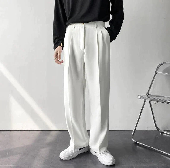 Ross | Men's Pleated Wide Leg Dress Trousers