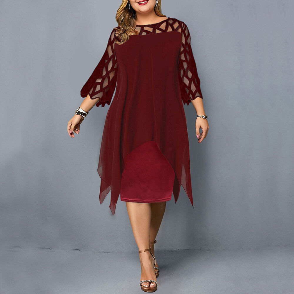 Isabella | Elegant Plus Size Midi Dress for Stylish Occasions-Metro Lane Plaza