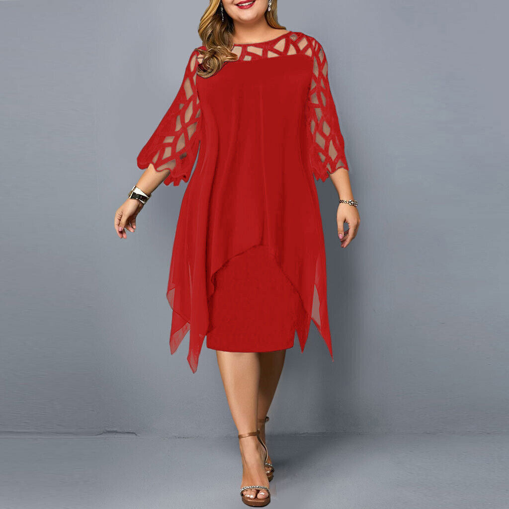 Isabella | Elegant Plus Size Midi Dress for Stylish Occasions-Metro Lane Plaza