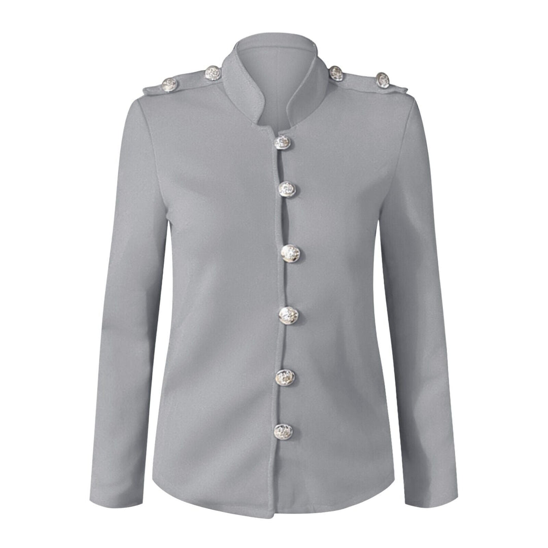 Chaqueta de mujer con botones delanteros de estilo militar