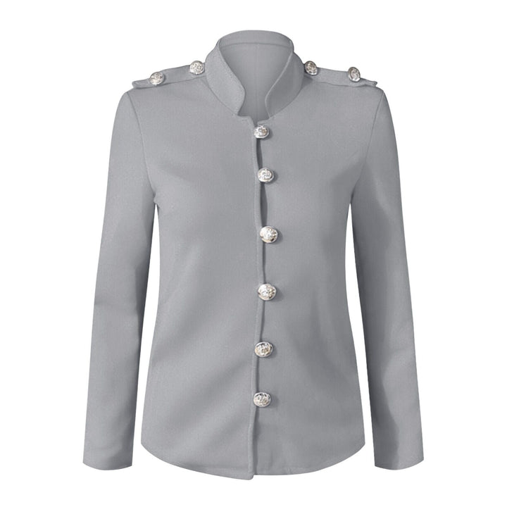 Chaqueta de mujer con botones delanteros de estilo militar