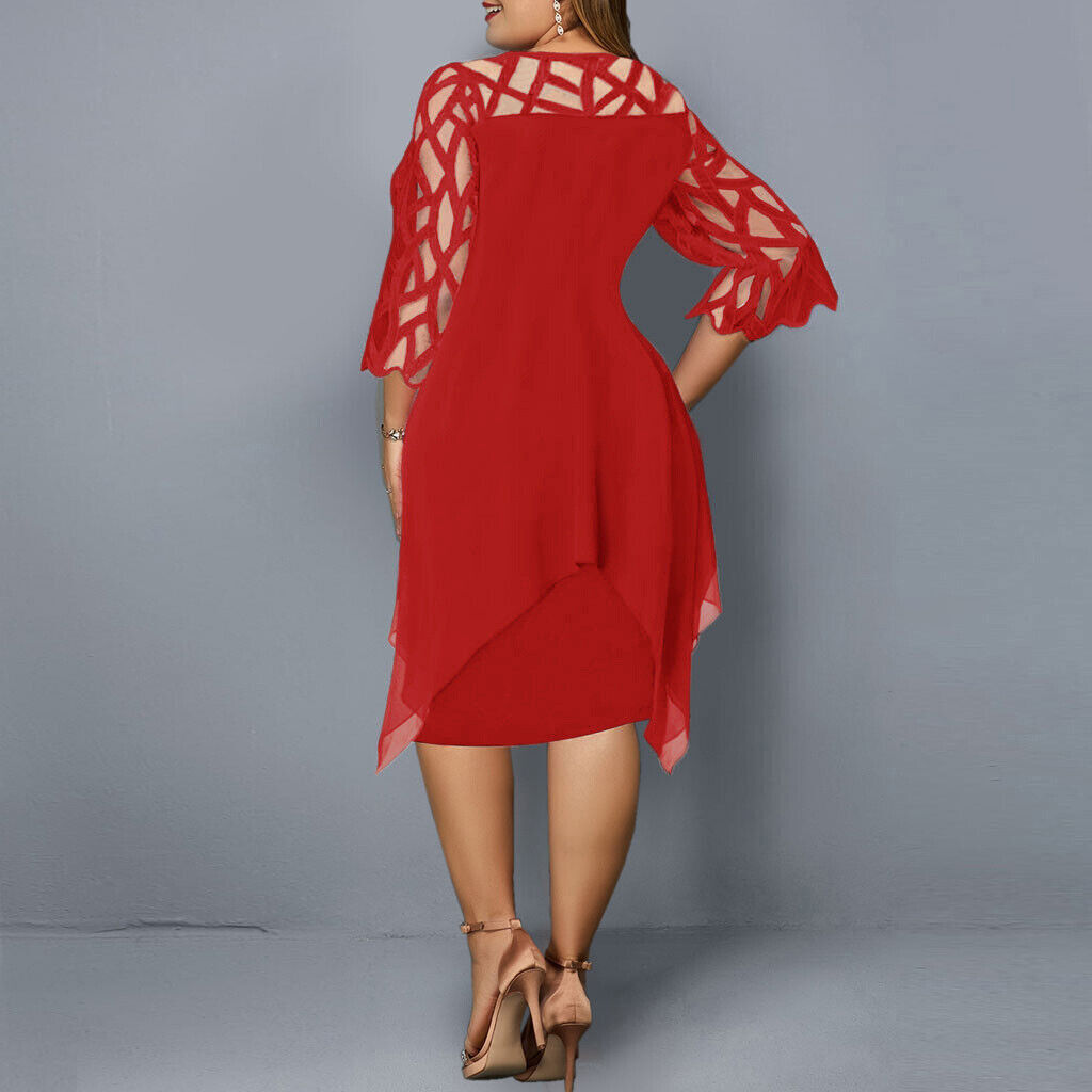 Isabella | Elegant Plus Size Midi Dress for Stylish Occasions-Metro Lane Plaza