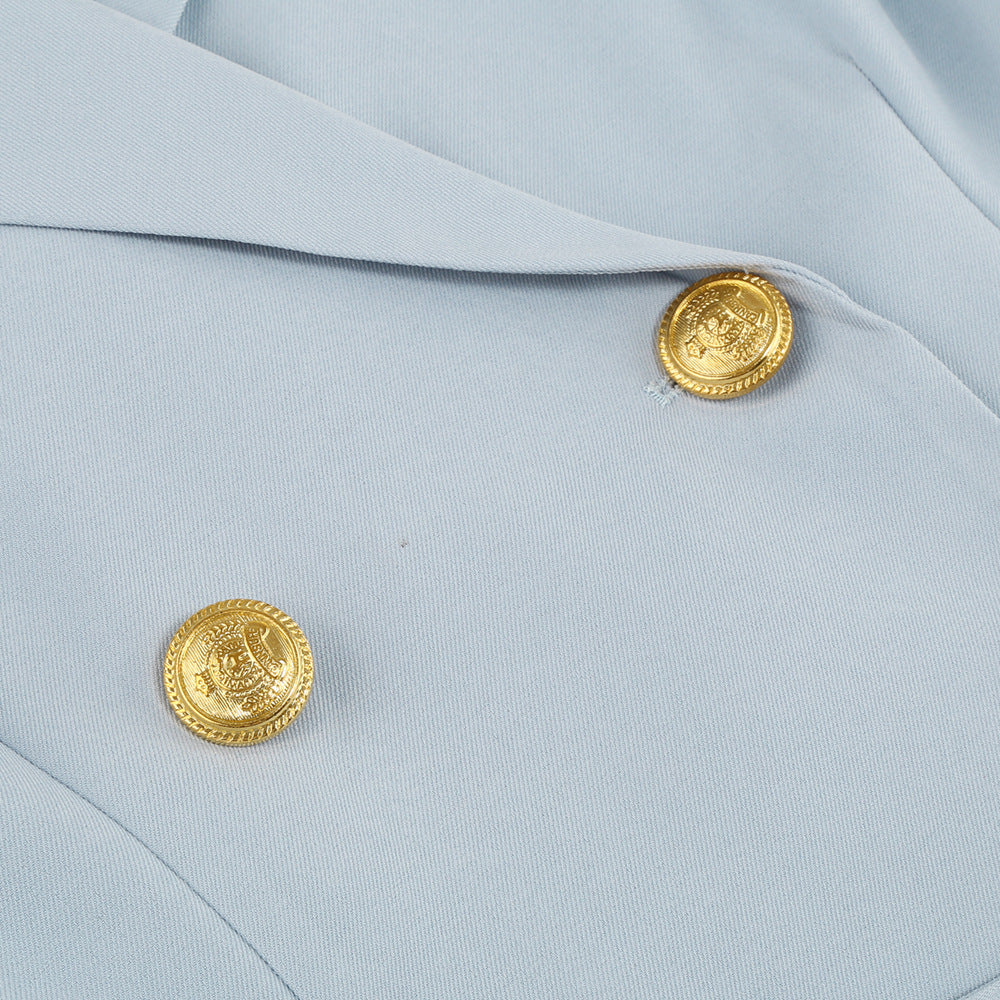 Sage | Women's Double-Breasted Blazer Mini Dress-Metro Lane Plaza
