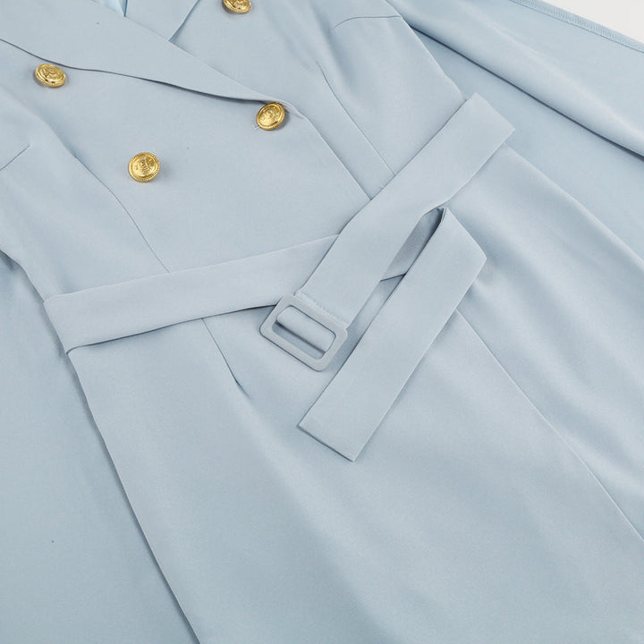 Sage | Women's Double-Breasted Blazer Mini Dress-Metro Lane Plaza