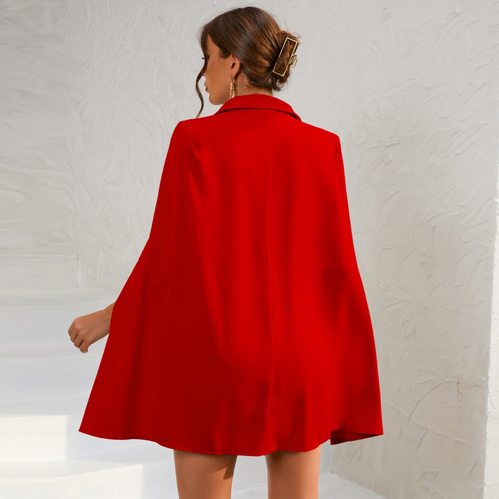 Sage | Women's Double-Breasted Blazer Mini Dress-Metro Lane Plaza