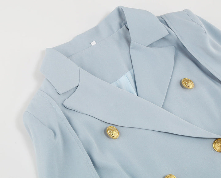 Sage | Women's Double-Breasted Blazer Mini Dress-Metro Lane Plaza