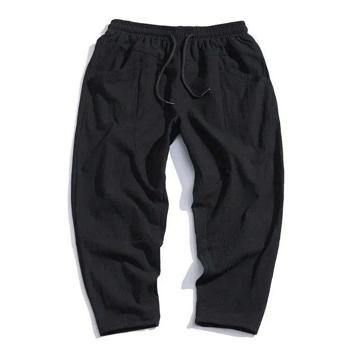 Samuel | Men's Casual Cropped Drawstring Pants-Metro Lane Plaza