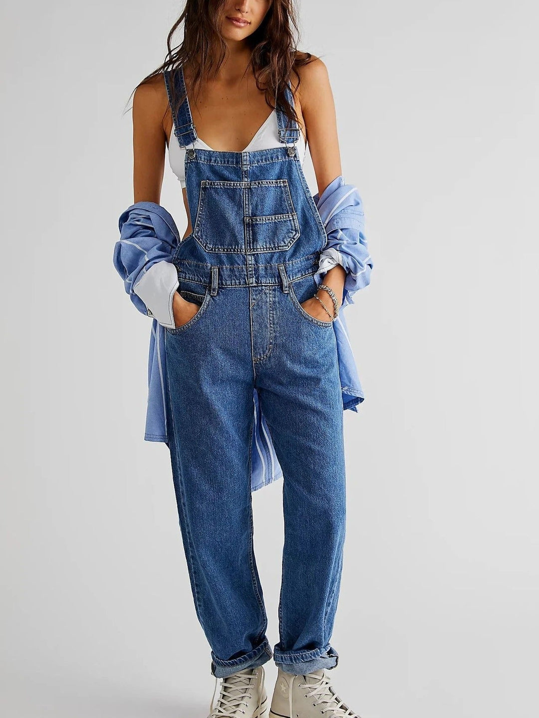 Serena | Women's Denim Overalls-Metro Lane Plaza