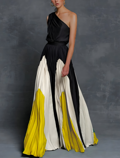 Ruby | Women's Asymmetrical Maxi Dress-Metro Lane Plaza