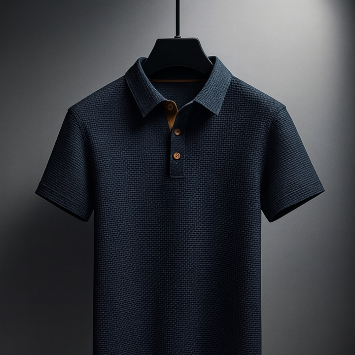 Simon | Men's Short Sleeve Textured Polo Top
