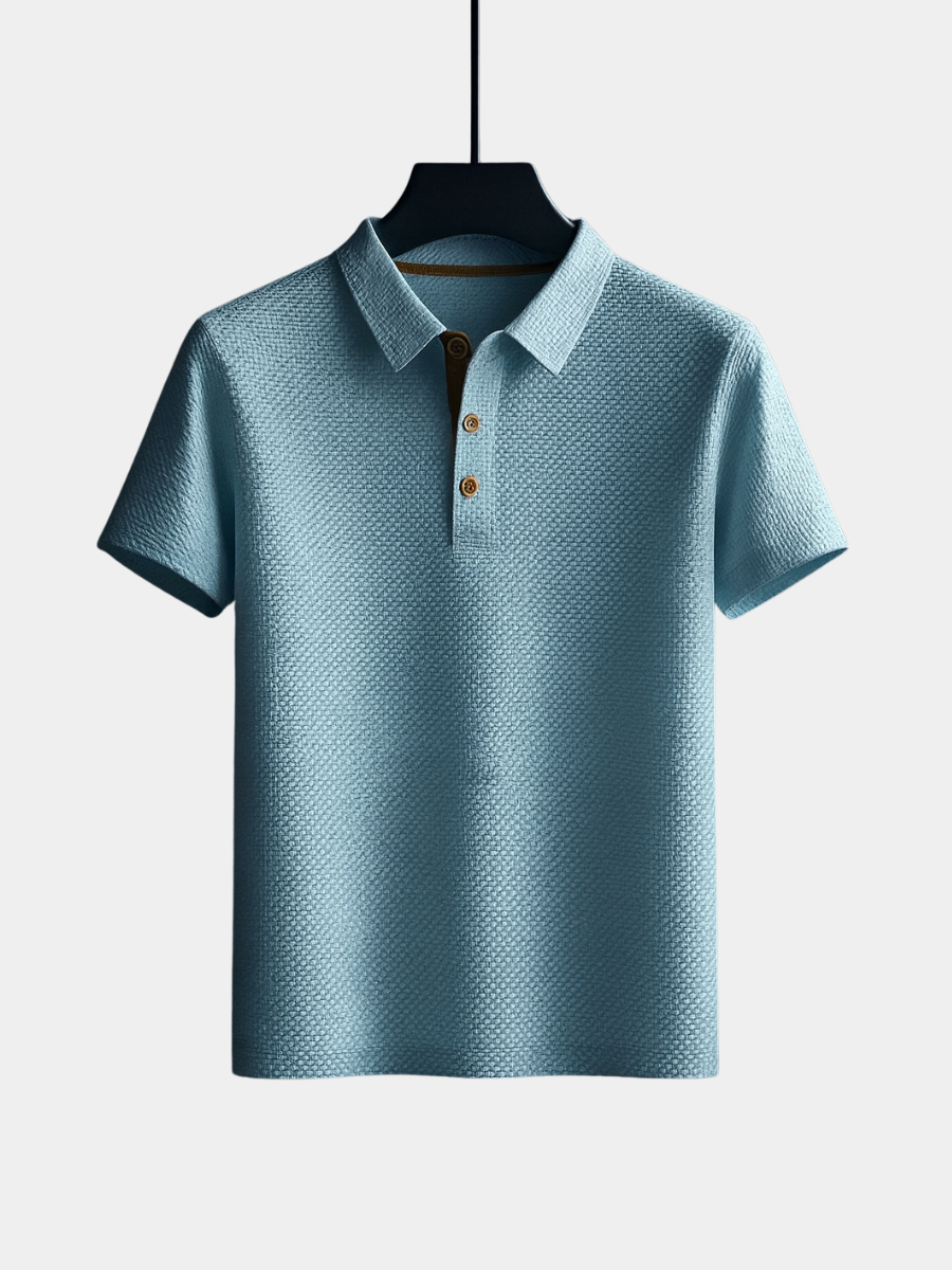 Simon | Men's Short Sleeve Textured Polo Top
