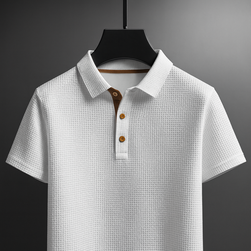 Simon | Men's Short Sleeve Textured Polo Top