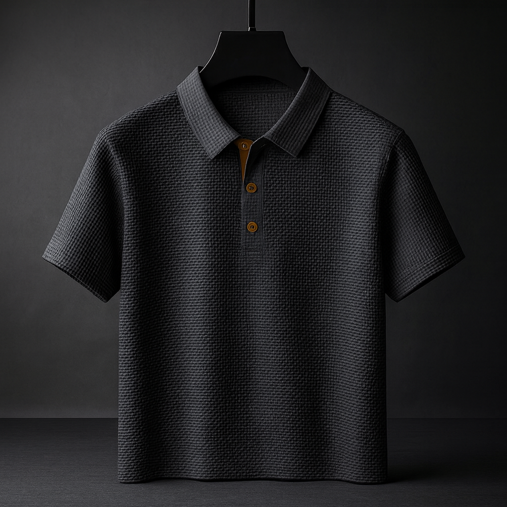Simon | Men's Short Sleeve Textured Polo Top