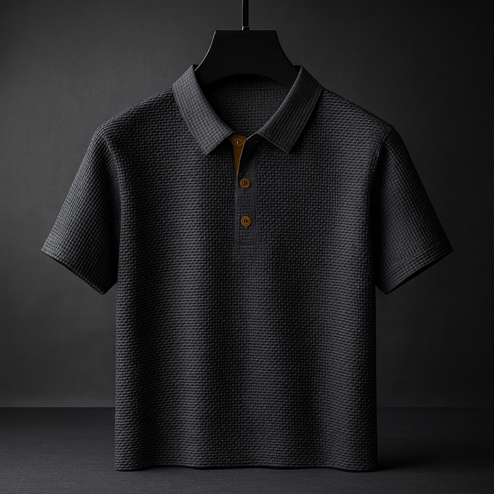 Simon | Men's Short Sleeve Textured Polo Top