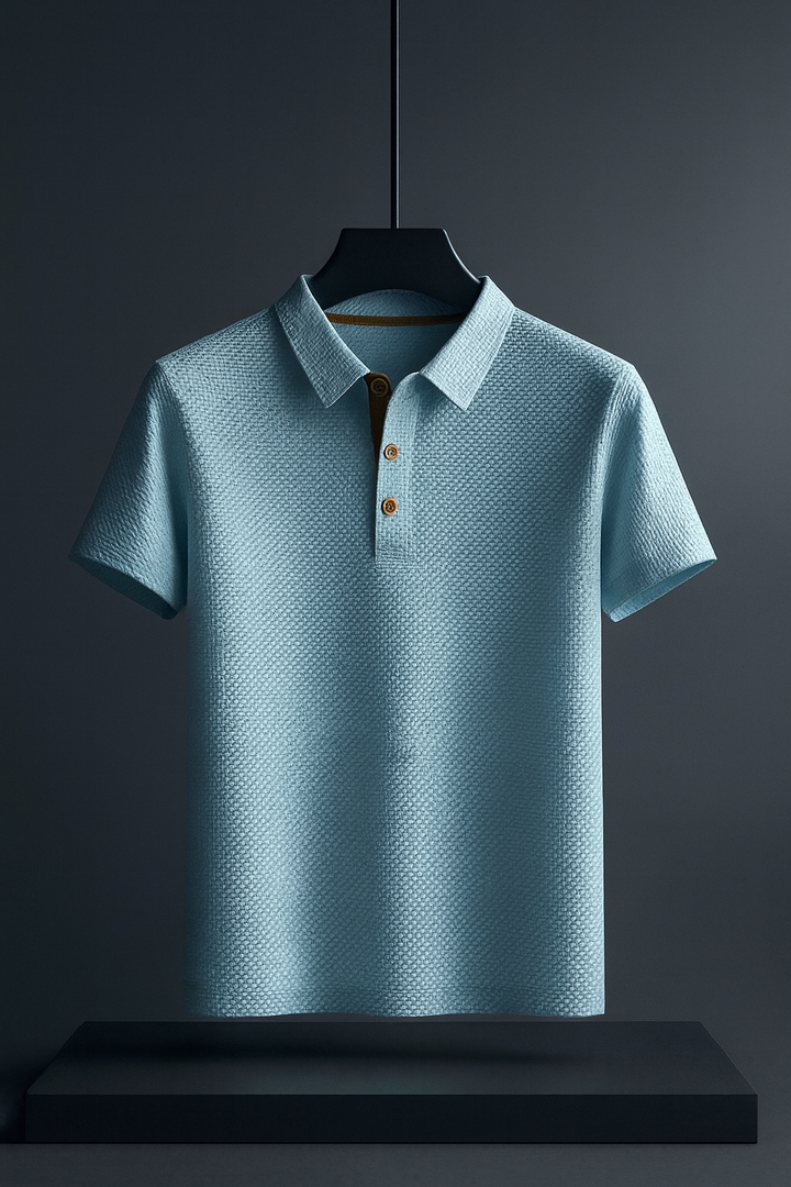 Simon | Men's Short Sleeve Textured Polo Top
