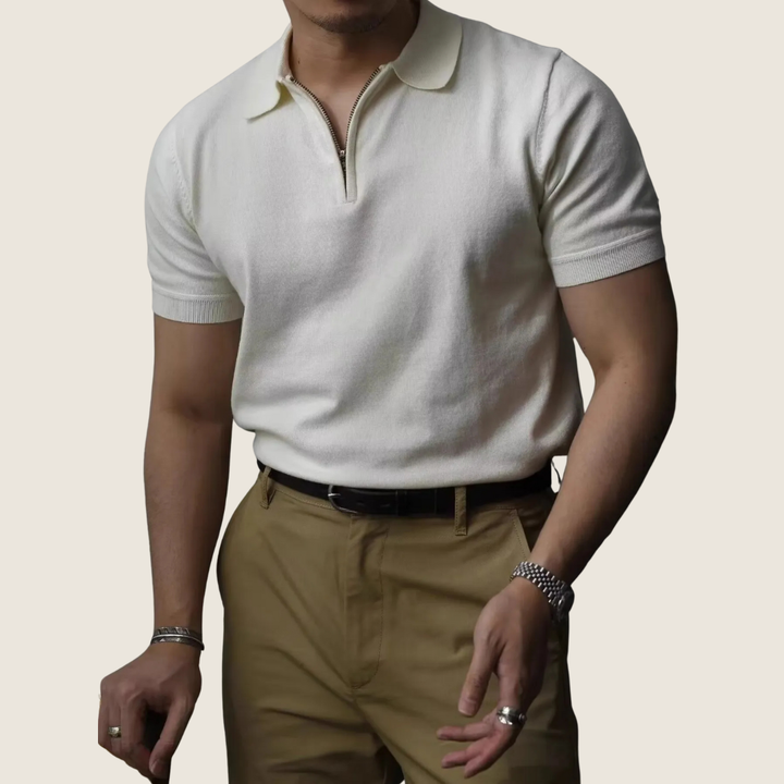 Simon | Men's Zip Collar Polo Shirt
