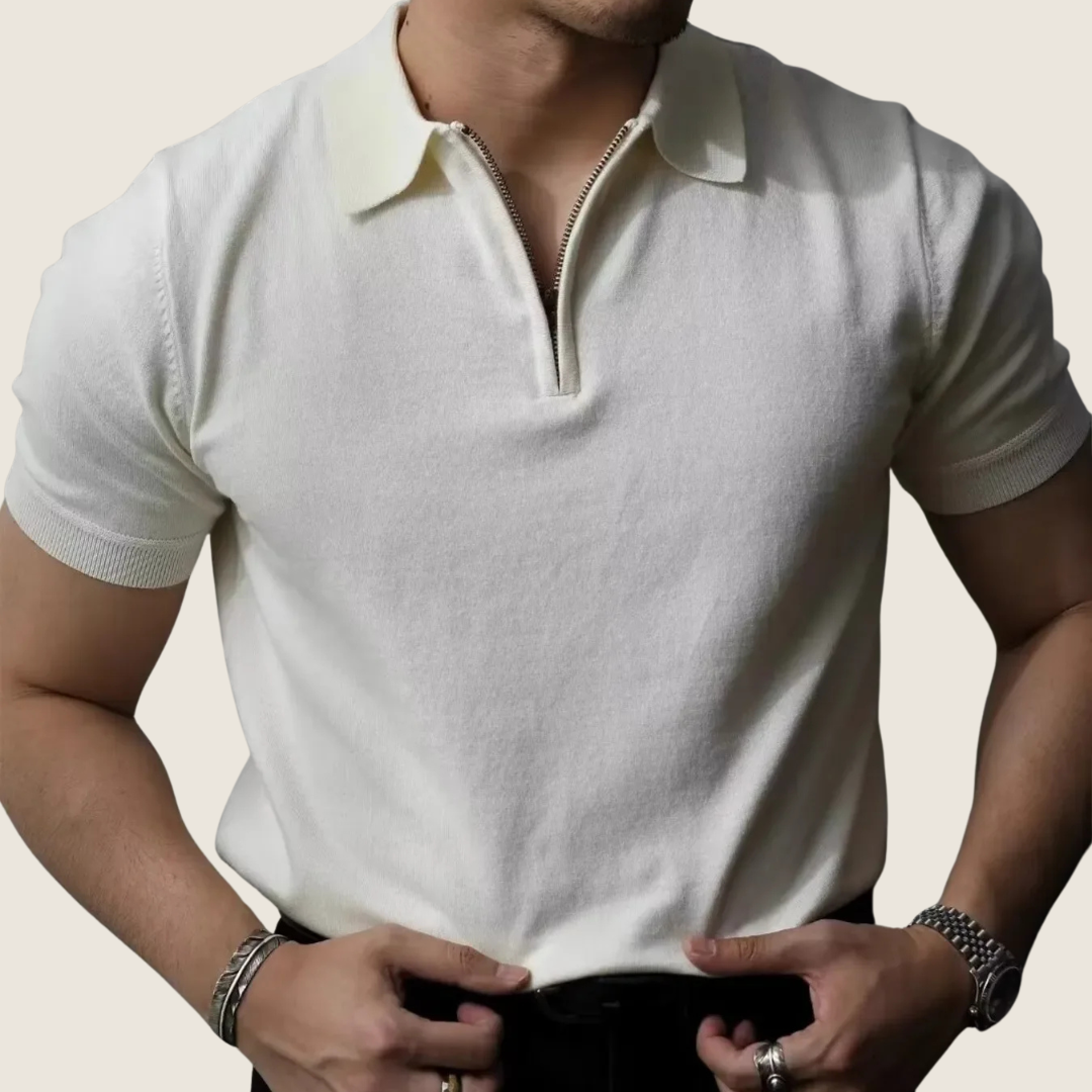 Simon | Men's Zip Collar Polo Shirt