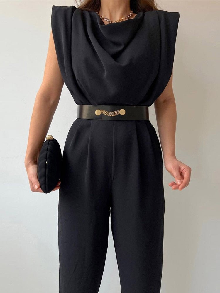 Marlene | Women's Elegant Wide-Leg Jumpsuit-Metro Lane Plaza