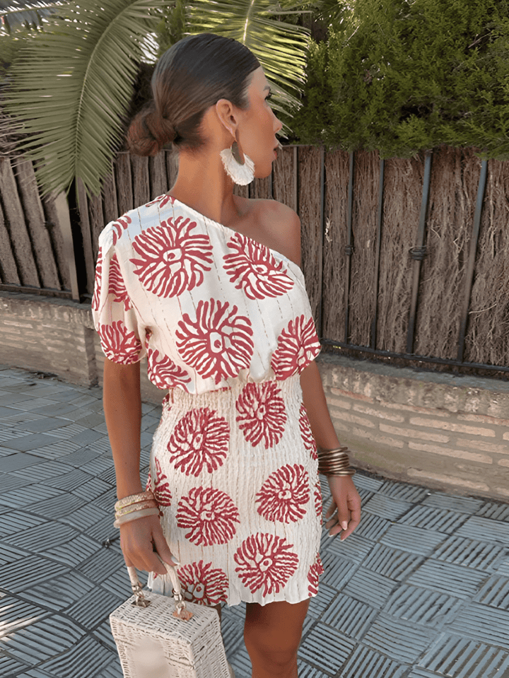 Stacy | Women's One Shoulder Mini Dress for Stylish Occasions-Metro Lane Plaza
