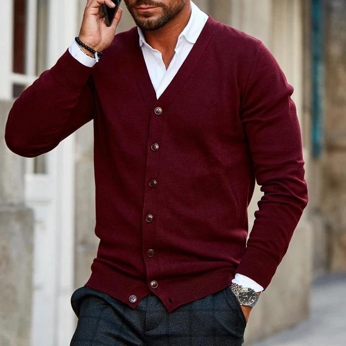 Gilet cardigan décontracté et élégant pour homme