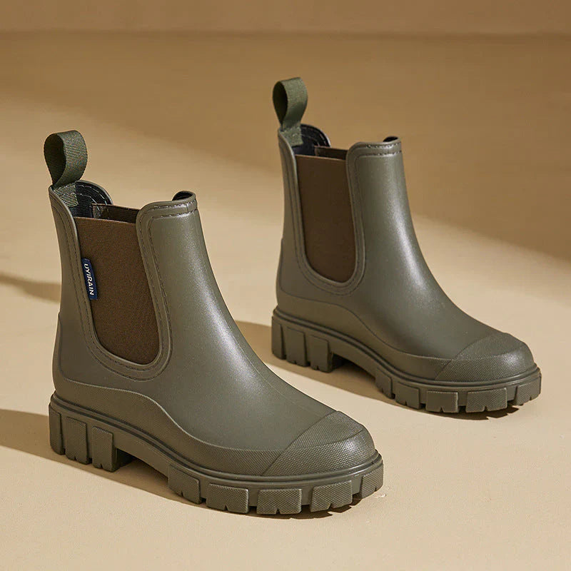 Women's Stylish Waterproof Rain Boots with Non-Slip Sole-Metro Lane Plaza