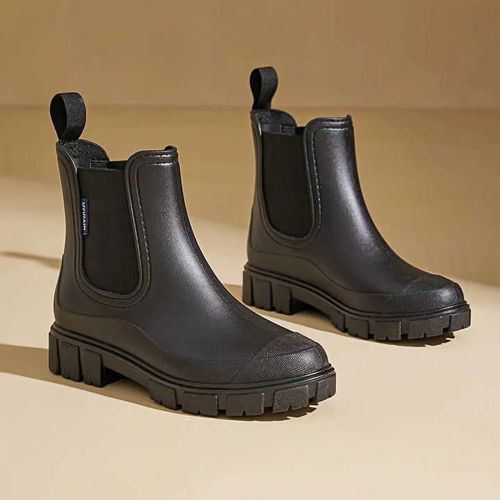 Women's Stylish Waterproof Rain Boots with Non-Slip Sole-Metro Lane Plaza